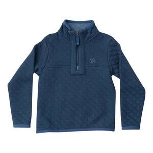 NEW PRODOH boy's quilted zip pullover sweatshirt in big dipper navy